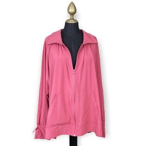 Zella Jacket Zip Up Athletic Mauve Pink Long Sleeve Lightweight Size XL